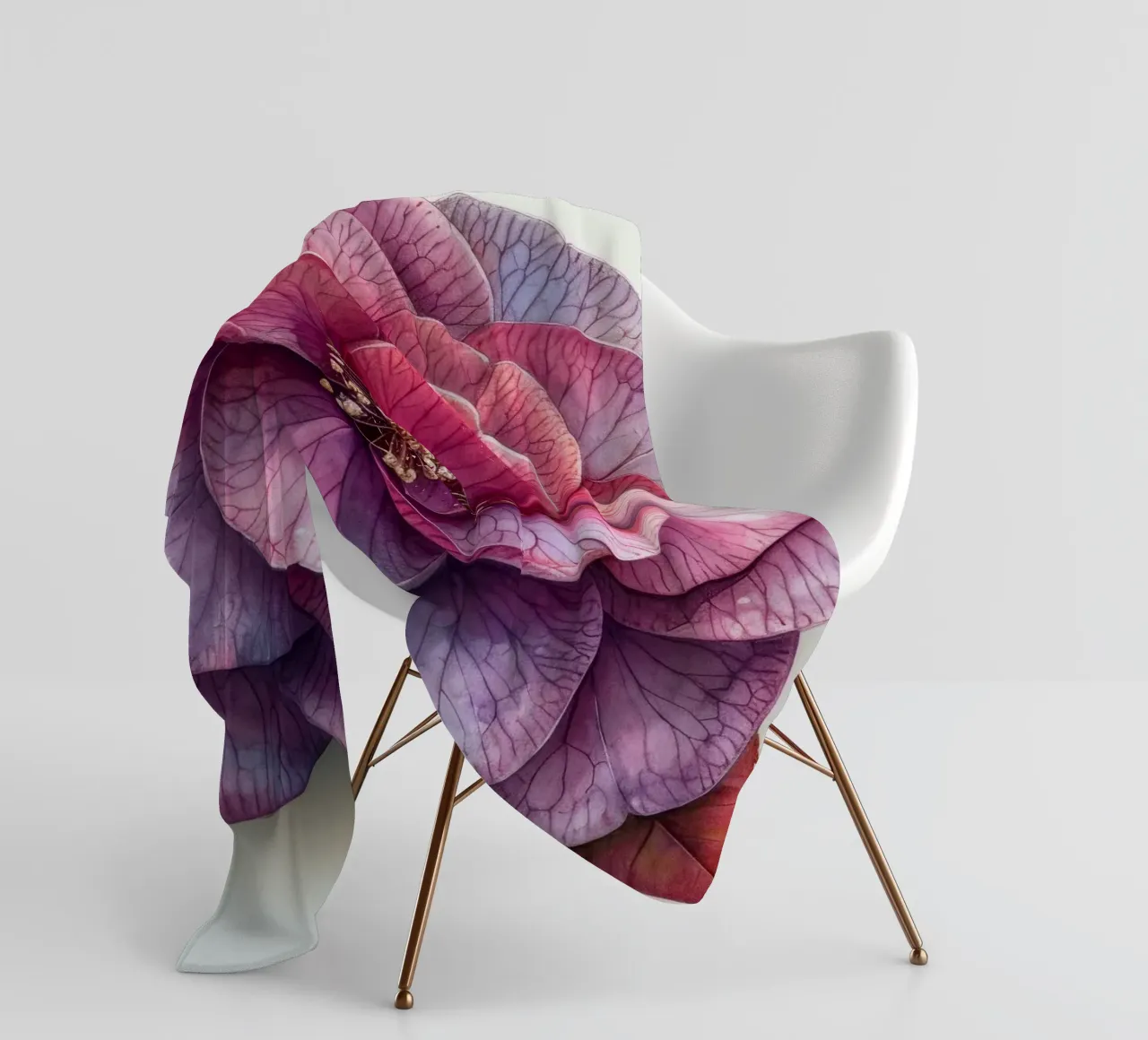 Fiore di camelia 3 coperta in pile da Bold Blooms