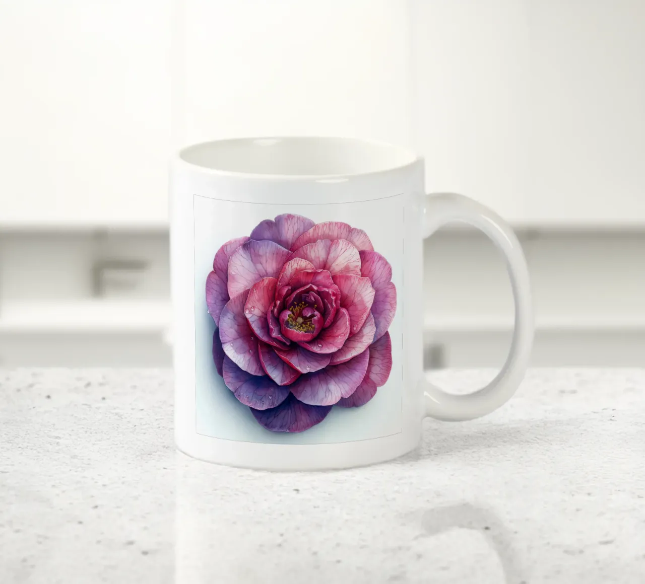 Fiore di camelia 4 tazza in ceramica da Bold Blooms