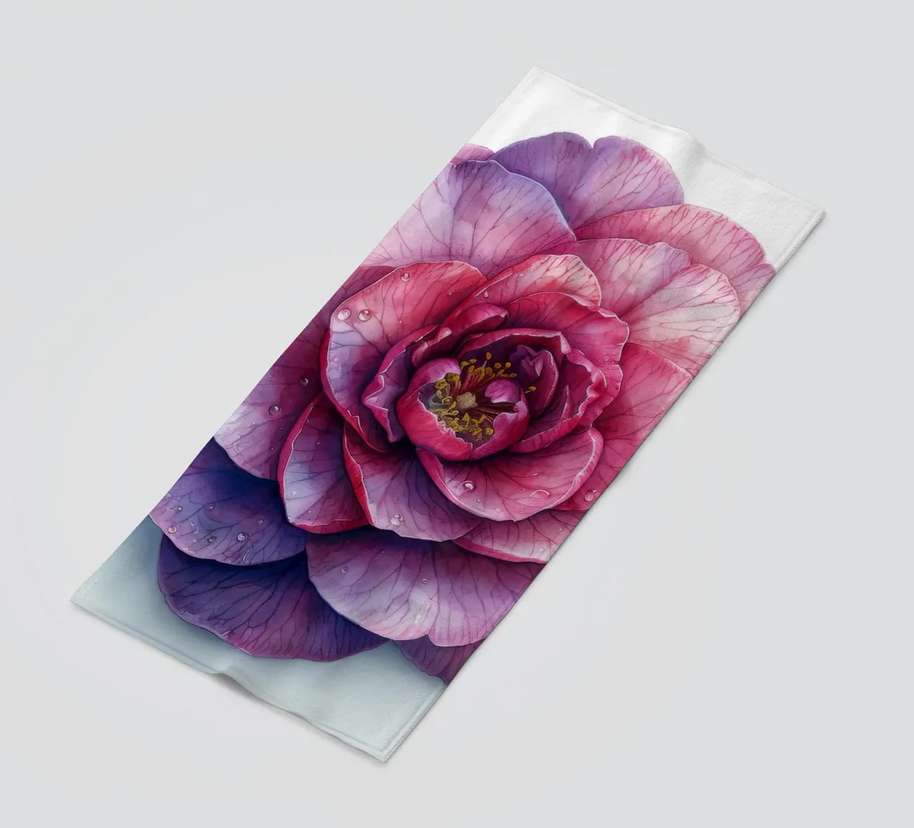 Fiore di camelia 4 telo mare da Bold Blooms
