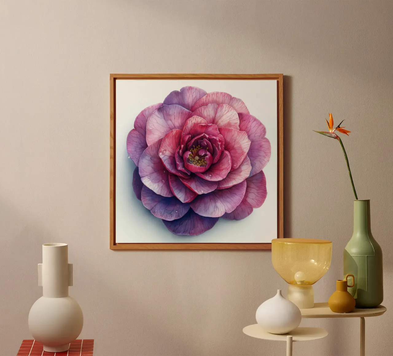 Fiore di camelia 4 alluminio dibond da Bold Blooms