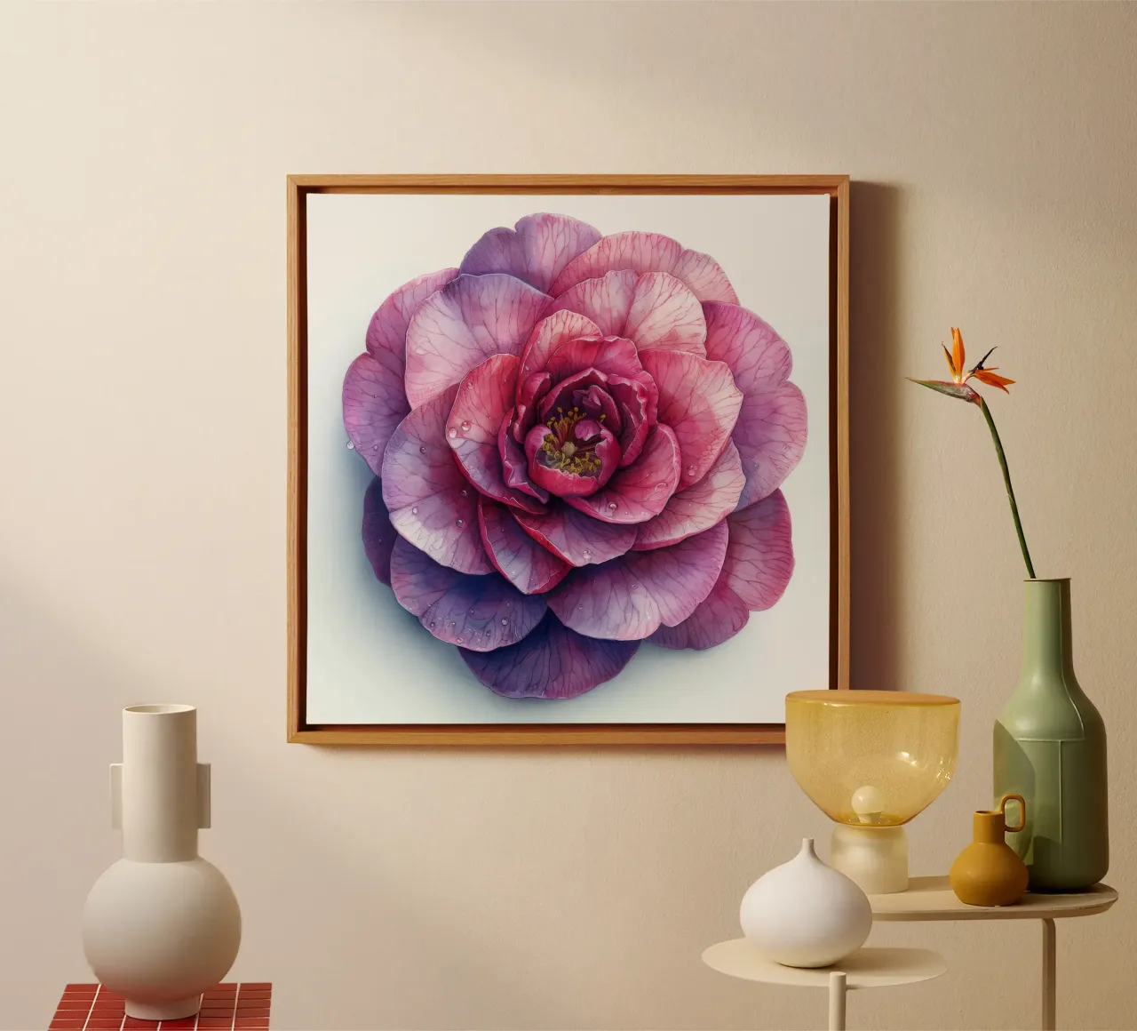Fiore di camelia 4 tela con Cornice a cassetta da Bold Blooms