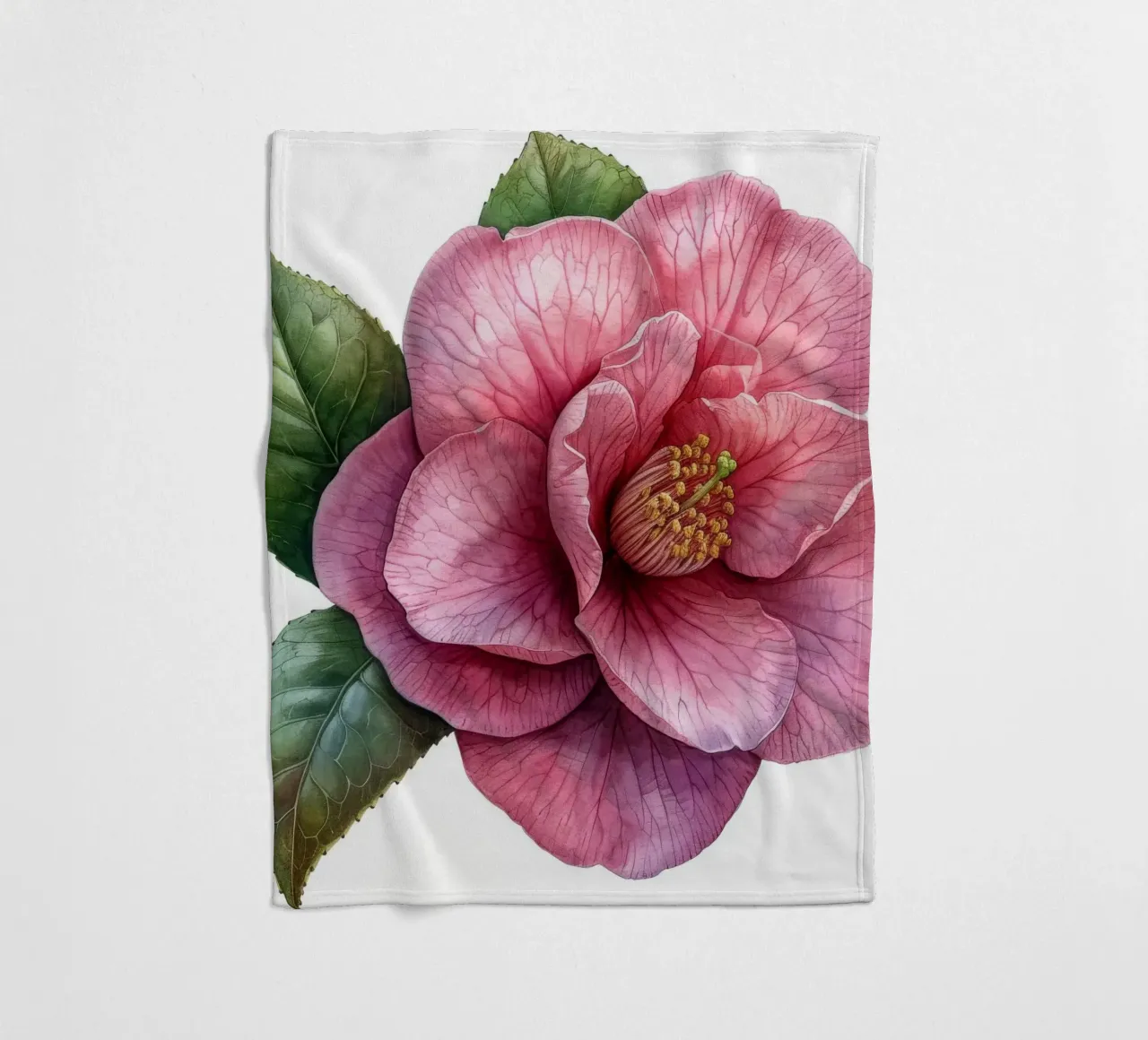 Fiore di camelia 1 coperta in pile da Bold Blooms