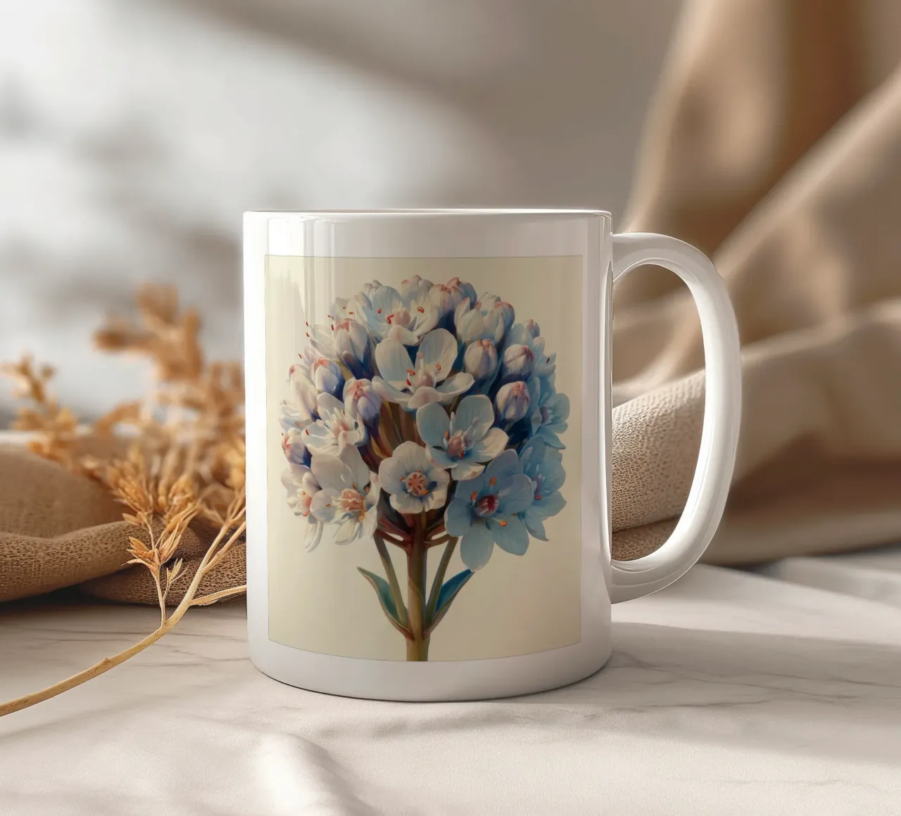 Fiore di Candytuft 2 tazza in ceramica da Bold Blooms