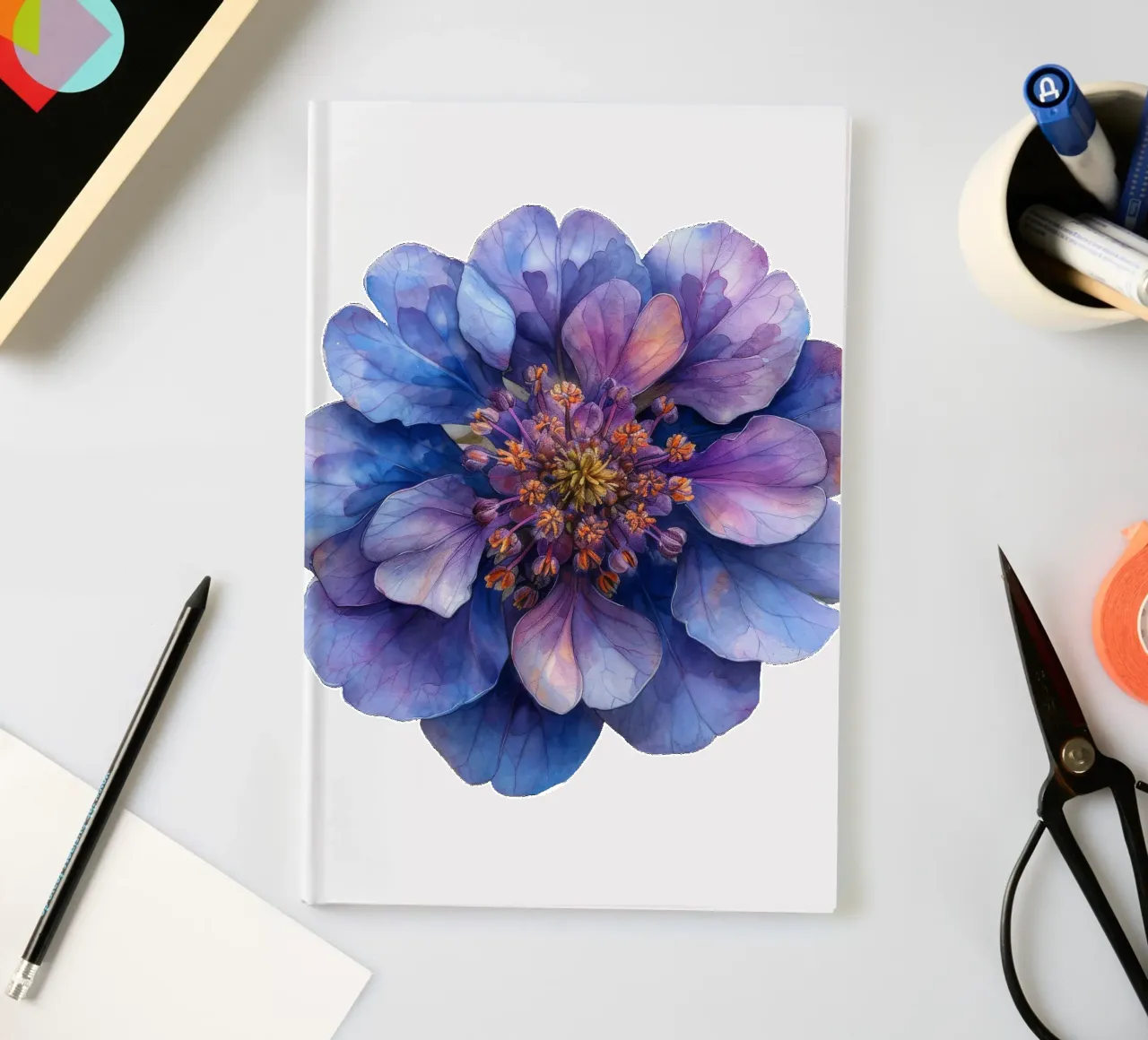 Candytuft Flower 3 notebook by Bold Blooms