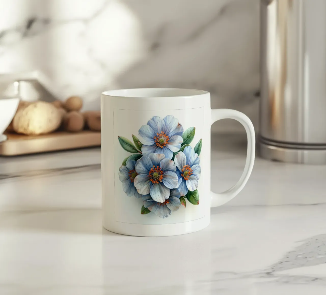 Fiore di Candytuft 4 tazza in ceramica da Bold Blooms