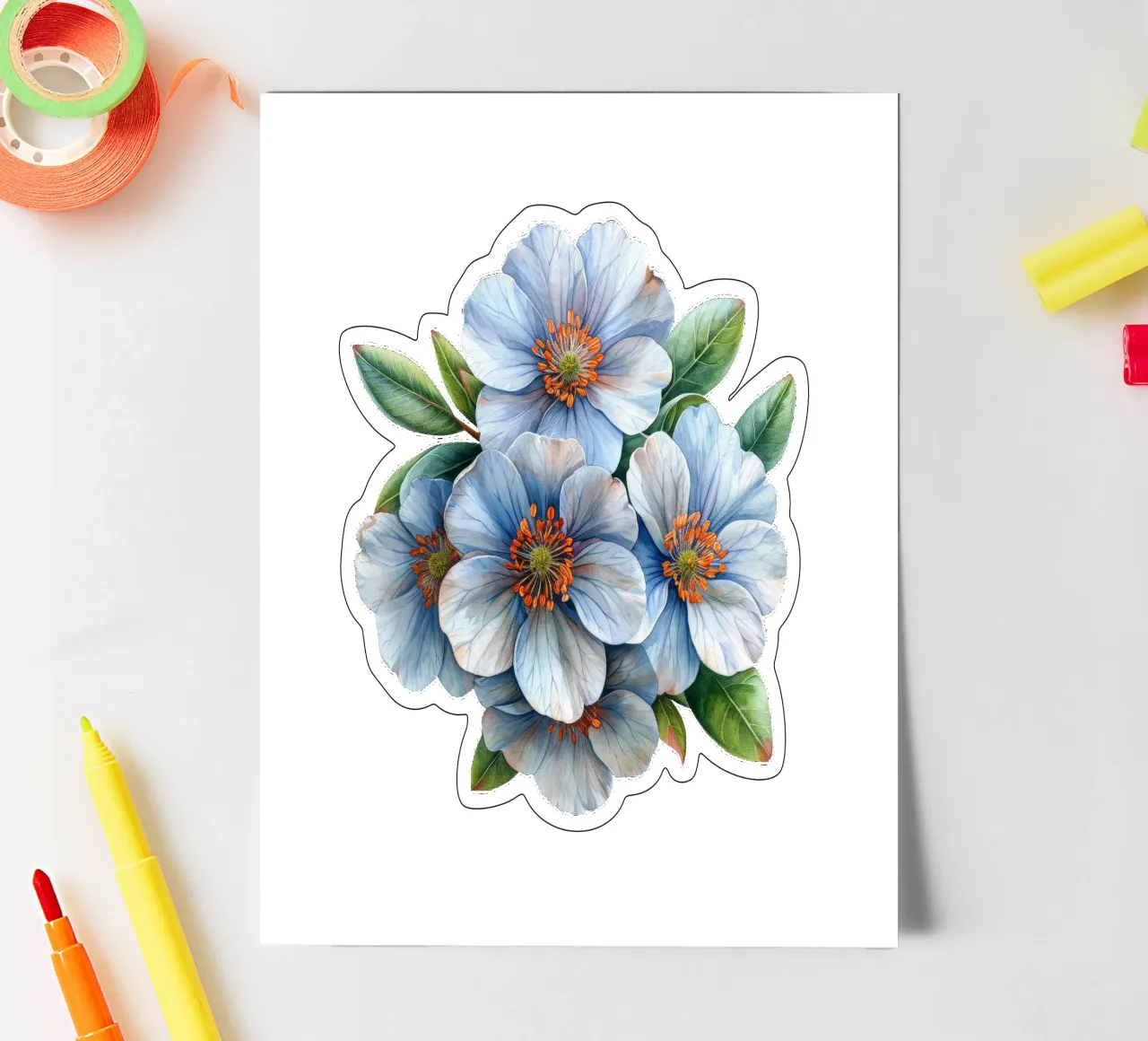 Candytuft Flower 4 sticker sheet by Bold Blooms