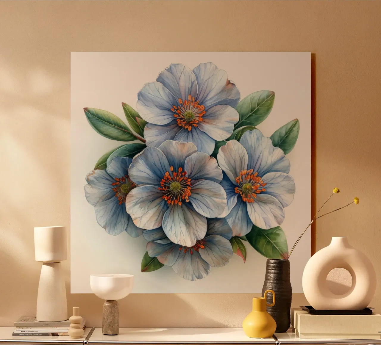 Candytuft Flower 4 acrylic glass by Bold Blooms