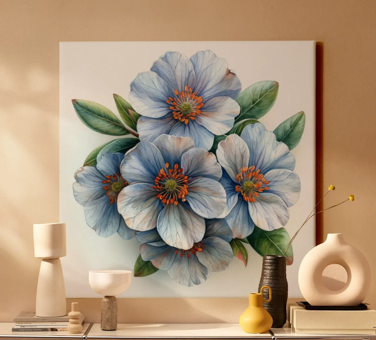 Candytuft Flower 4 canvas by Bold Blooms