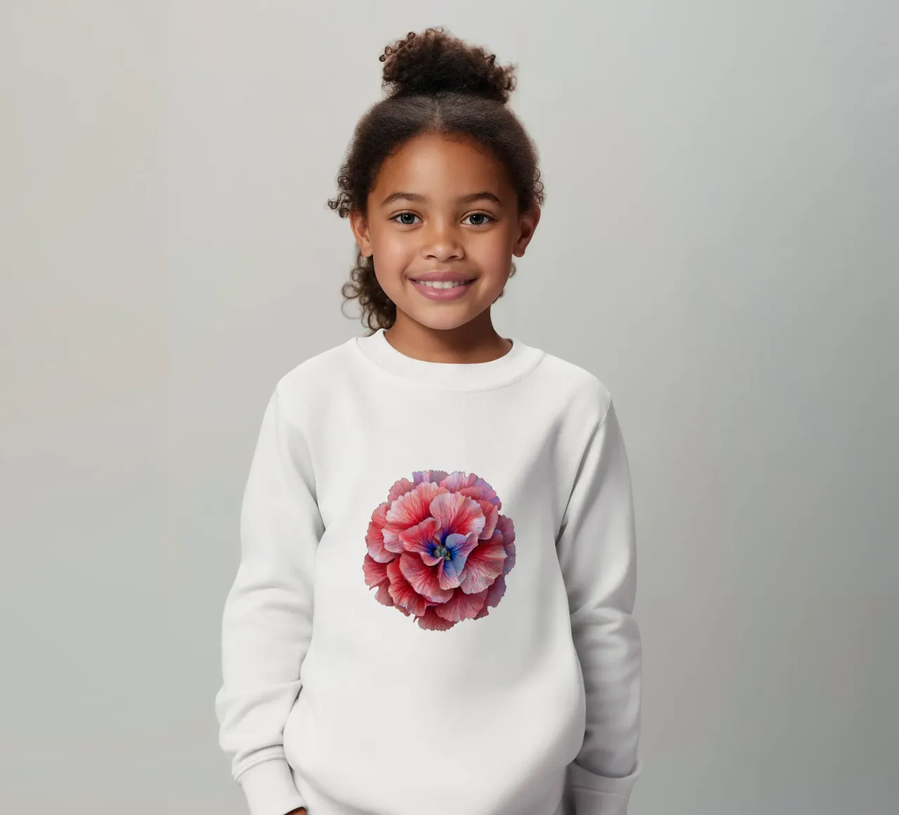 Carnation Flower 2 kids sweatshirt by Bold Blooms