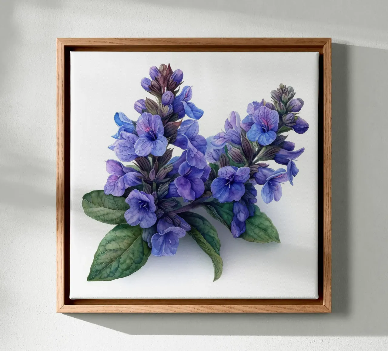 Kattenkruid Bloem 2 canvas met Baklijst van Bold Blooms