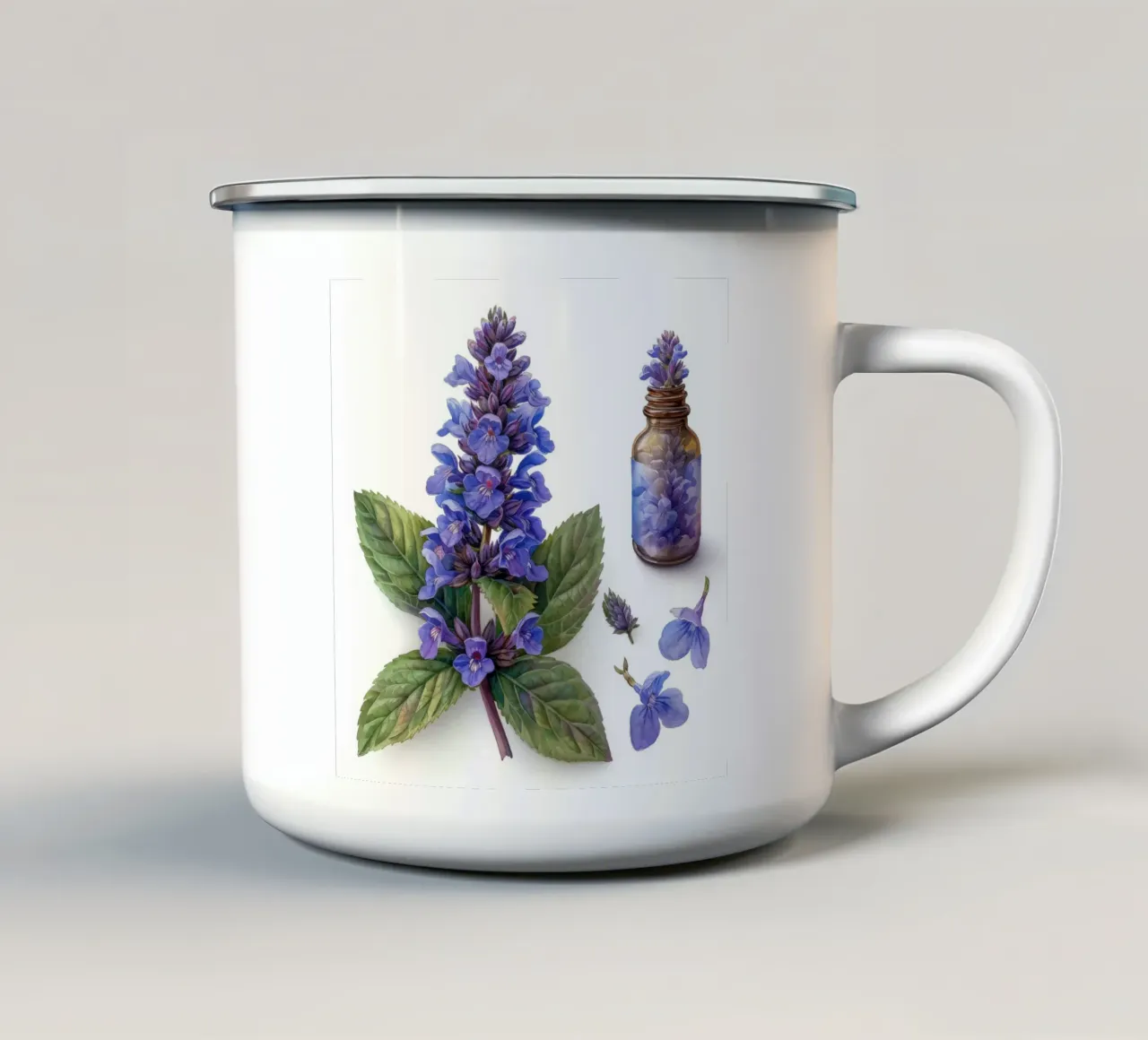 Fiore di menta 4 tazza in smalto da Bold Blooms