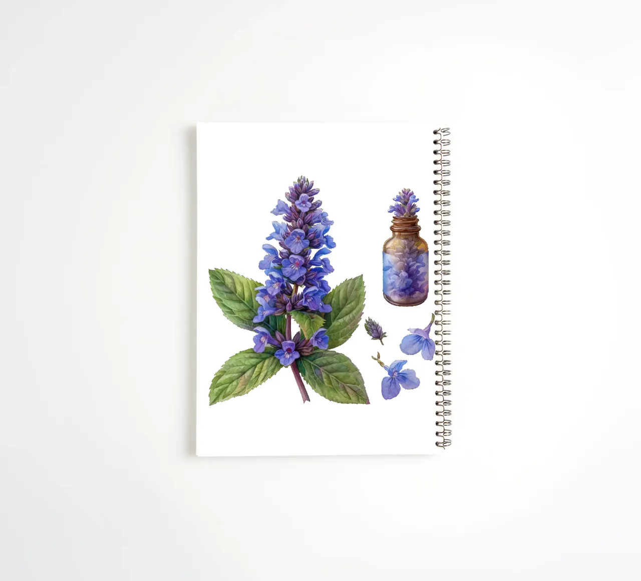 Catmint Flower 4 spiral notebook by Bold Blooms