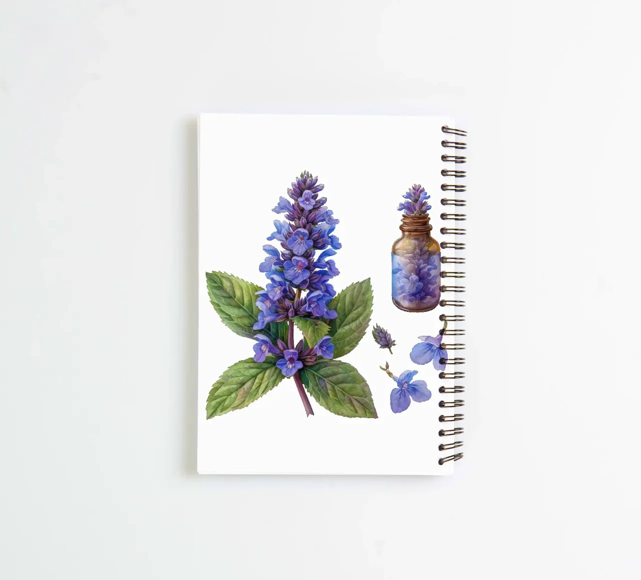 Catmint Flower 4 spiral notebook by Bold Blooms
