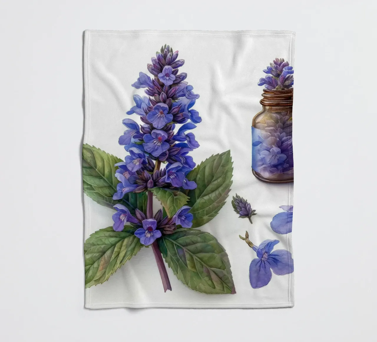 Fiore di menta 4 coperta in pile da Bold Blooms