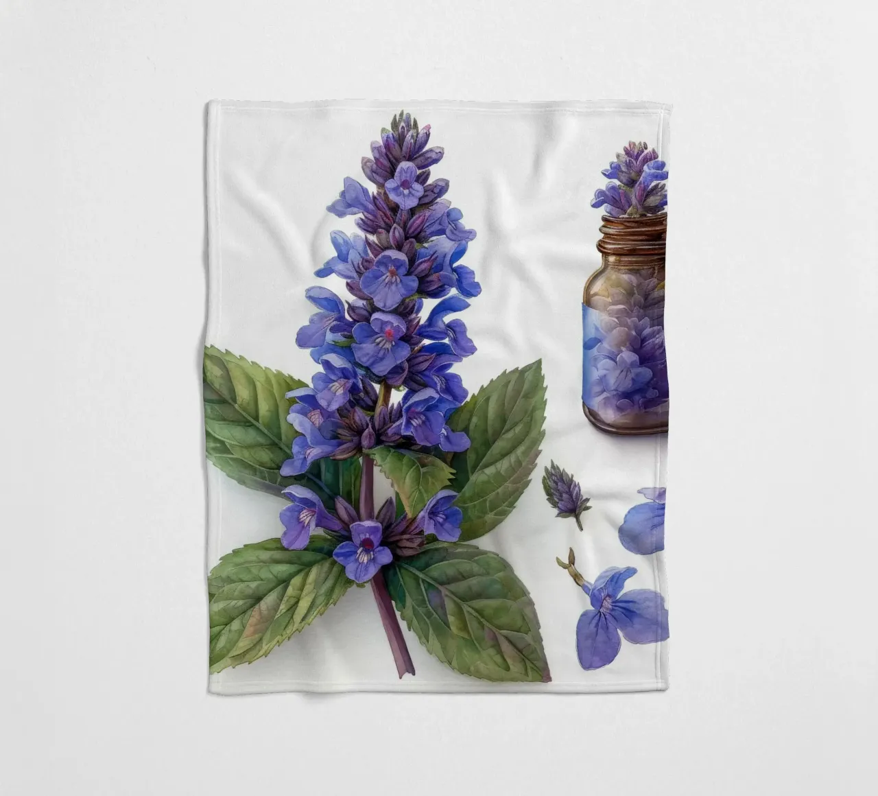 Fiore di menta 4 coperta in pile da Bold Blooms