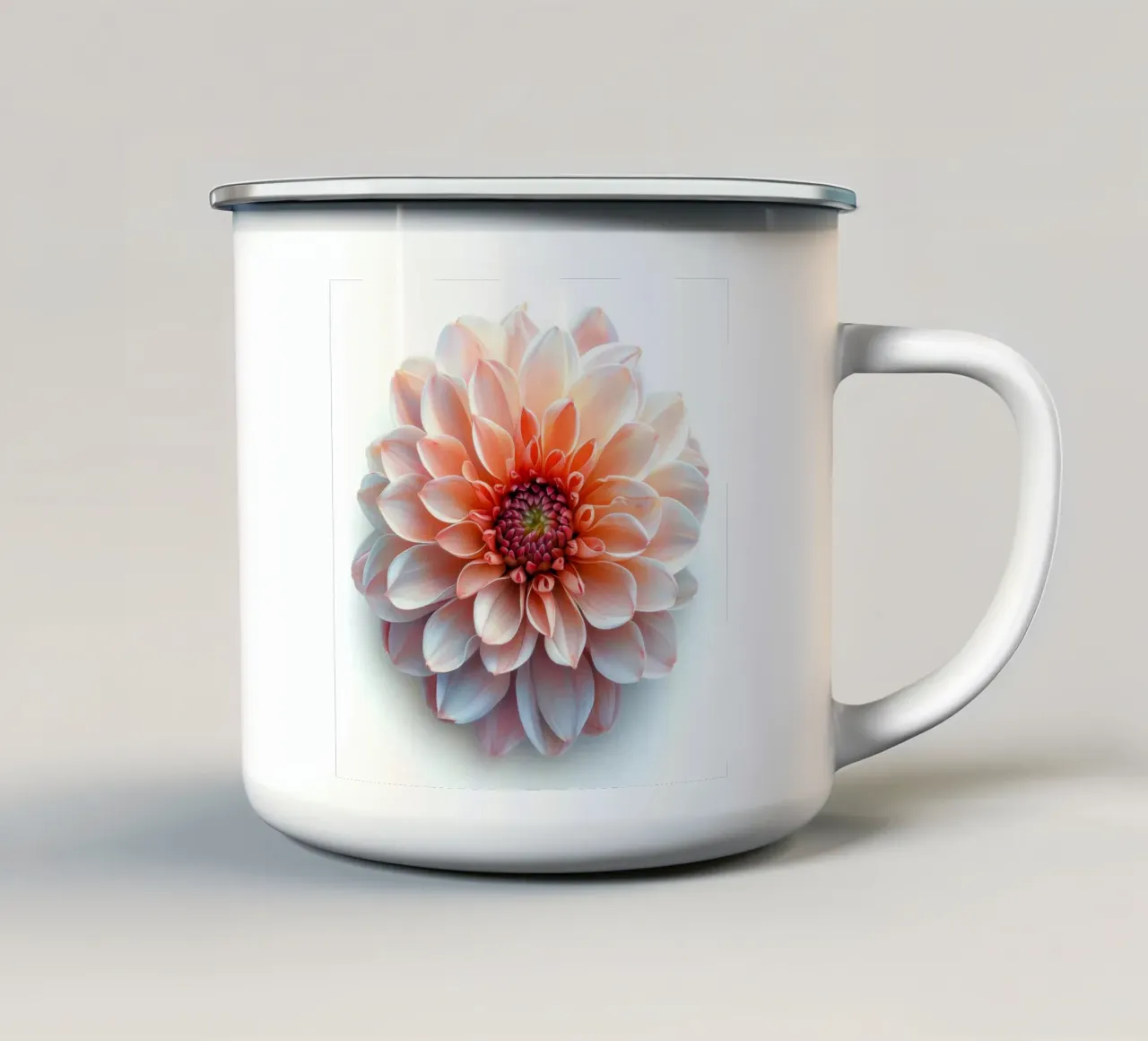 Fiore di crisantemo 2 tazza in smalto da Bold Blooms