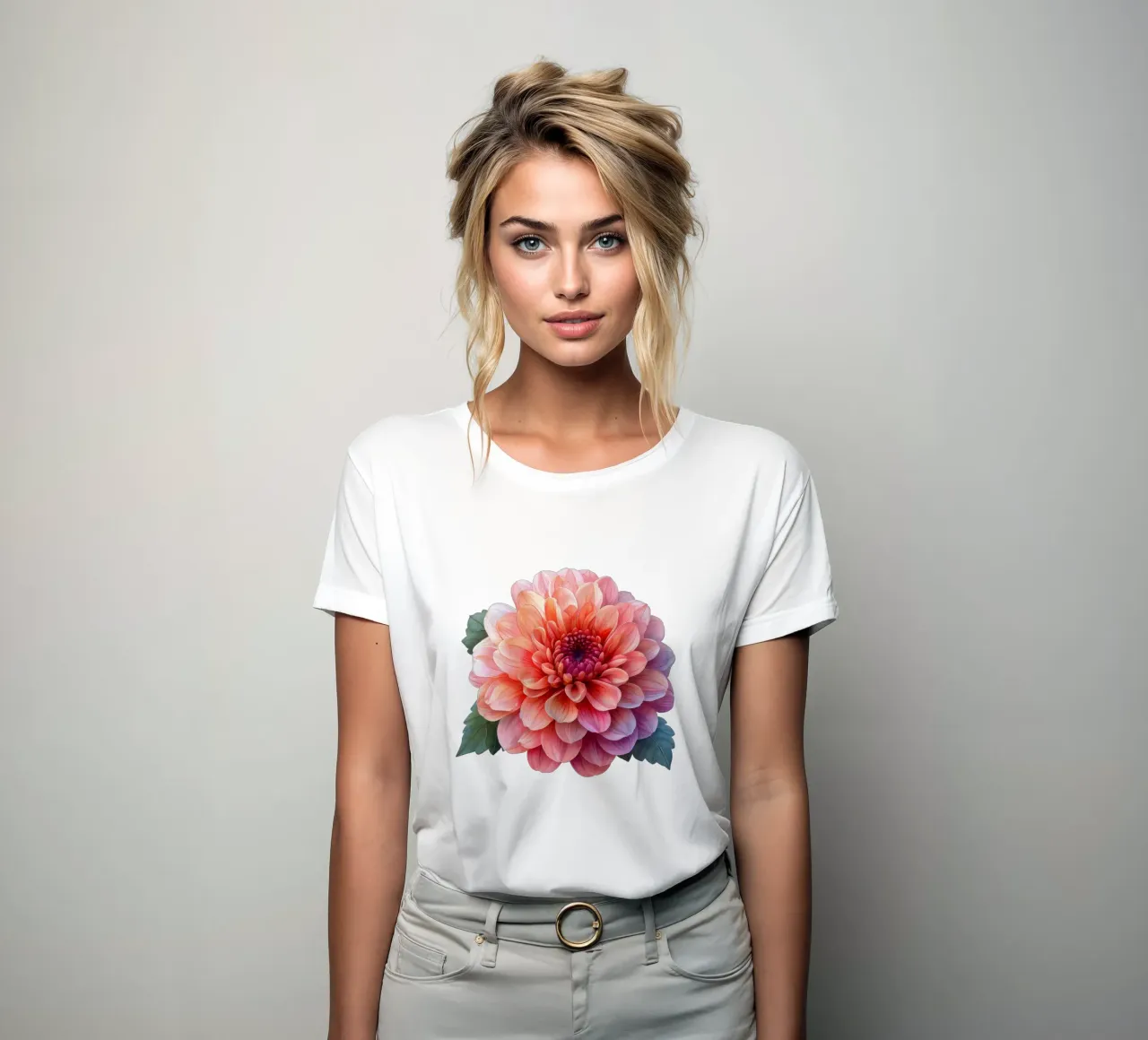 Chrysanthemum Flower 3 women's fitted t-shirt by Bold Blooms
