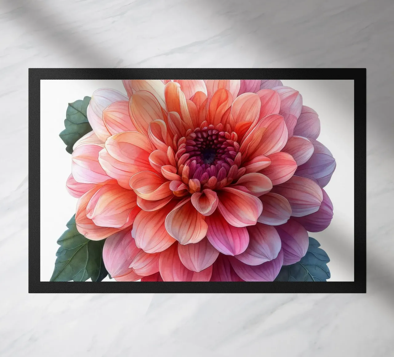 Chrysanthemum Flower 3 doormat by Bold Blooms