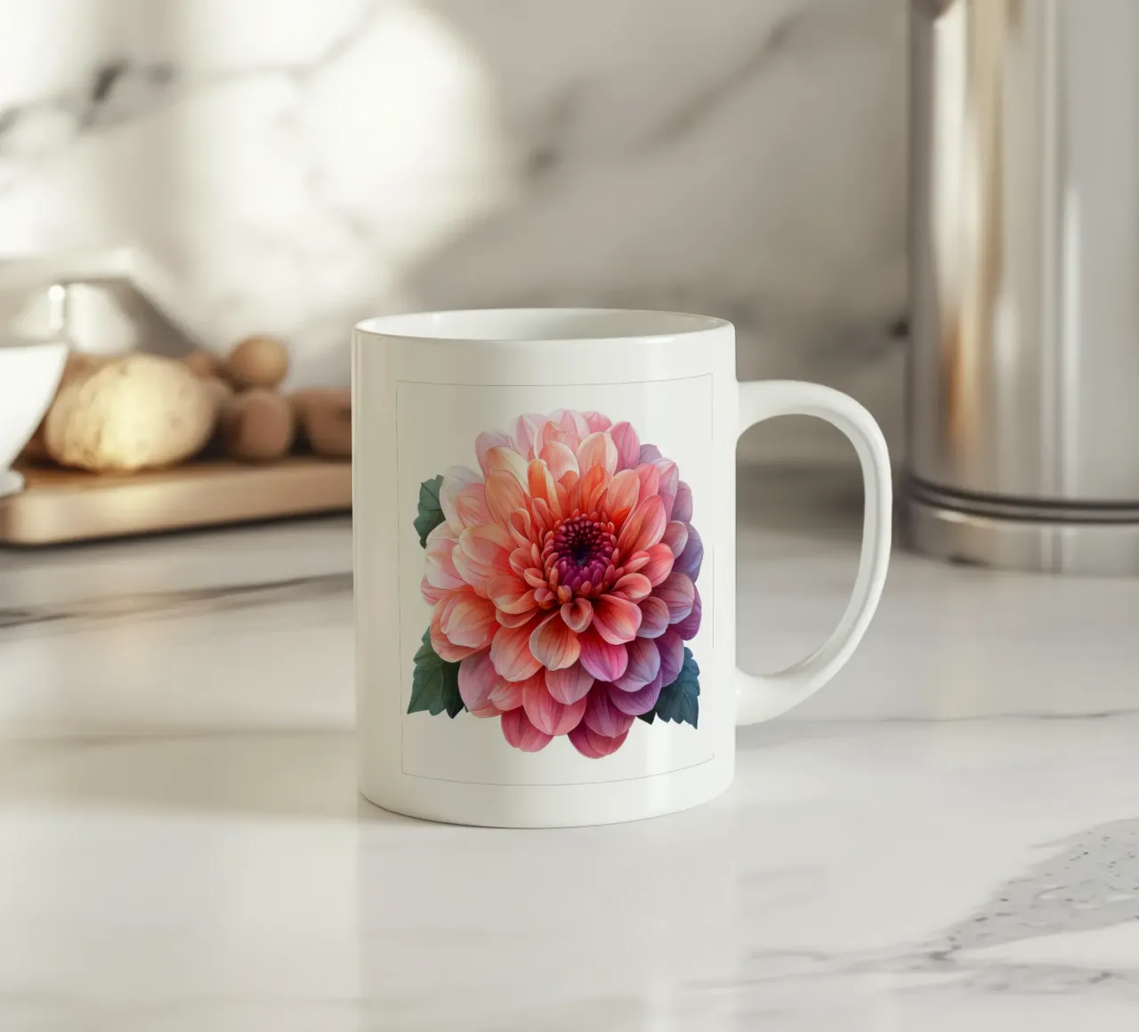 Chrysant bloem 3 keramische mok van Bold Blooms
