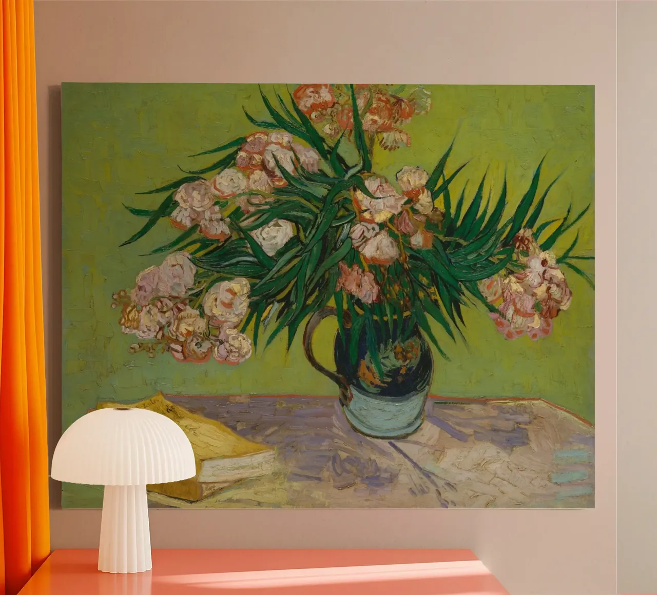 Vincent van Gogh - Oleanders canvas met Baklijst van Timeless Artworks