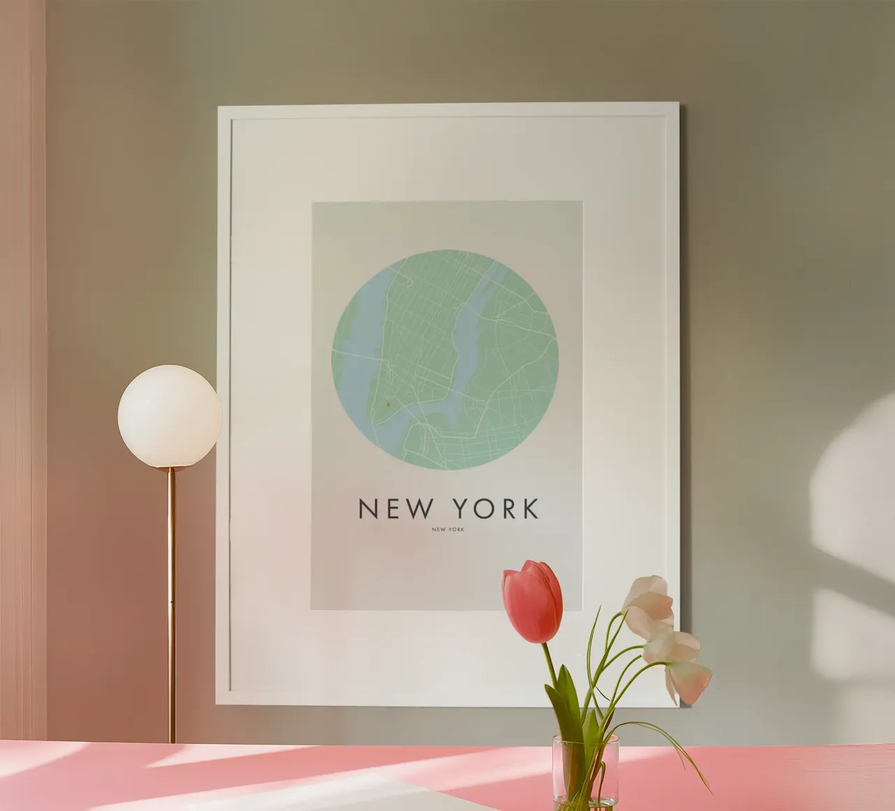 Metropolitan - New York poster con telaio in legno da Emerybloom