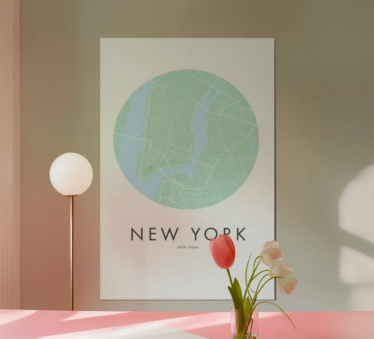 Metropolitan - New York poster con telaio in legno da Emerybloom