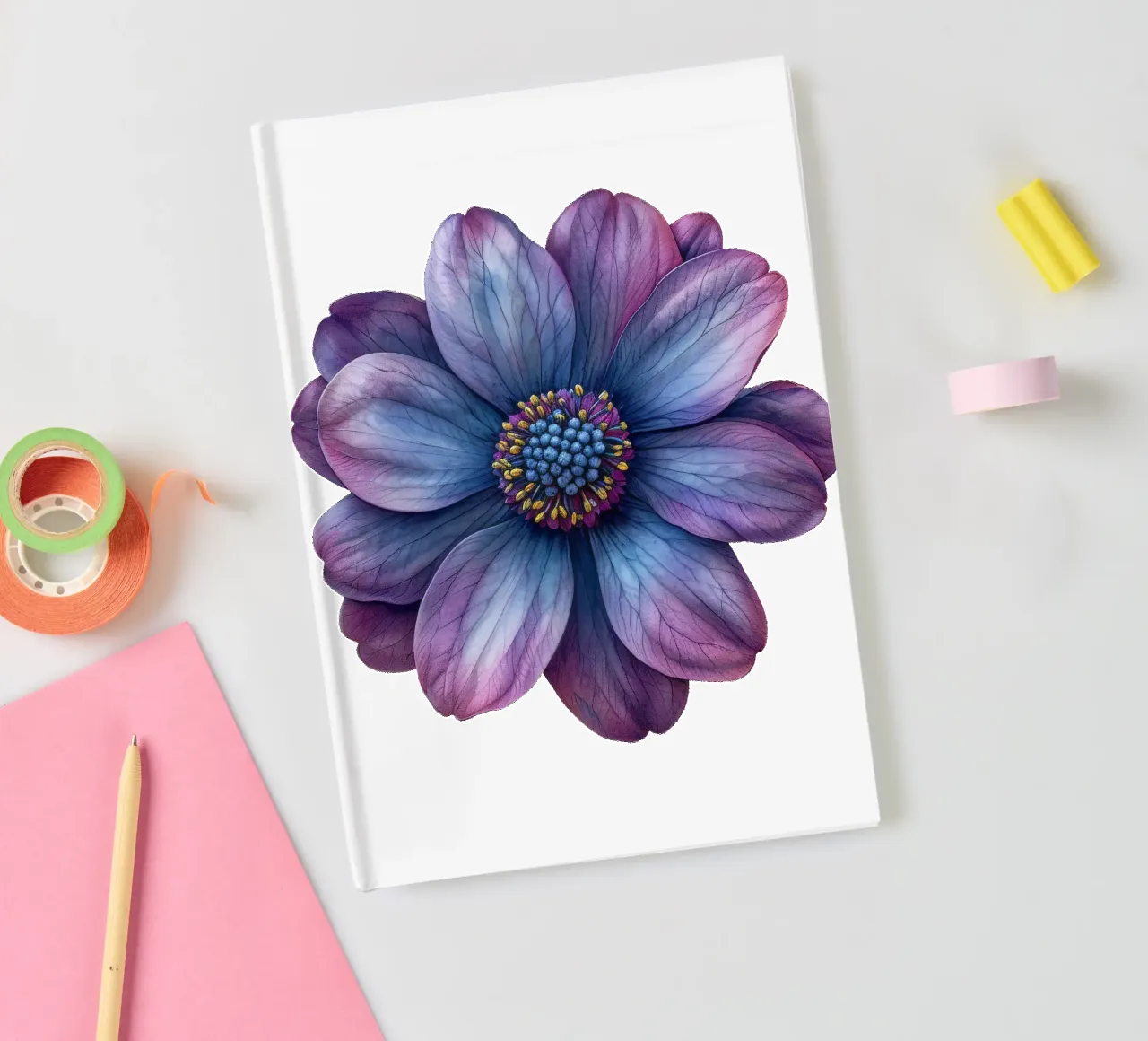 Cineraria Flower 3 notebook by Bold Blooms