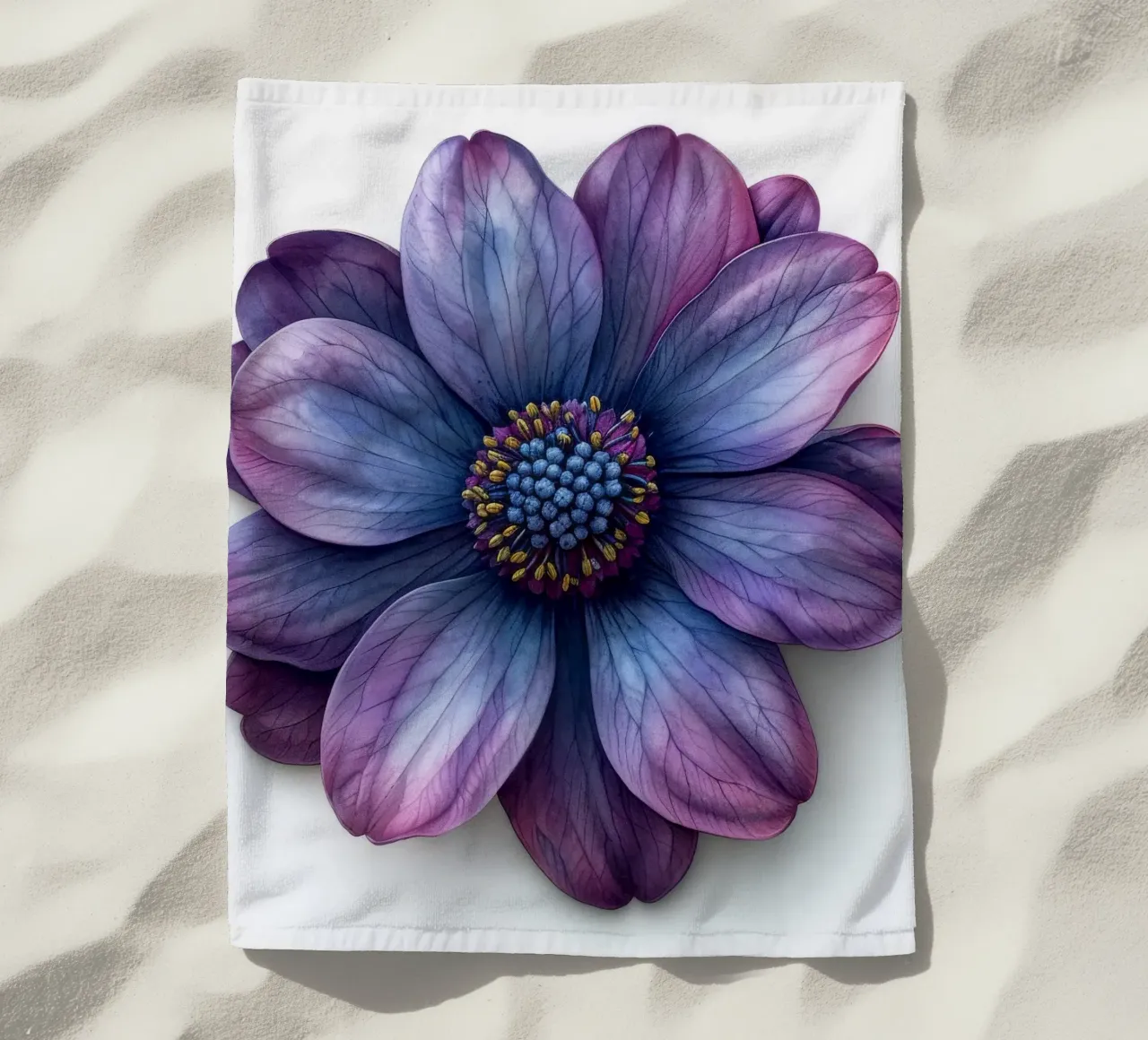 Fiore di Cineraria 3 telo mare da Bold Blooms