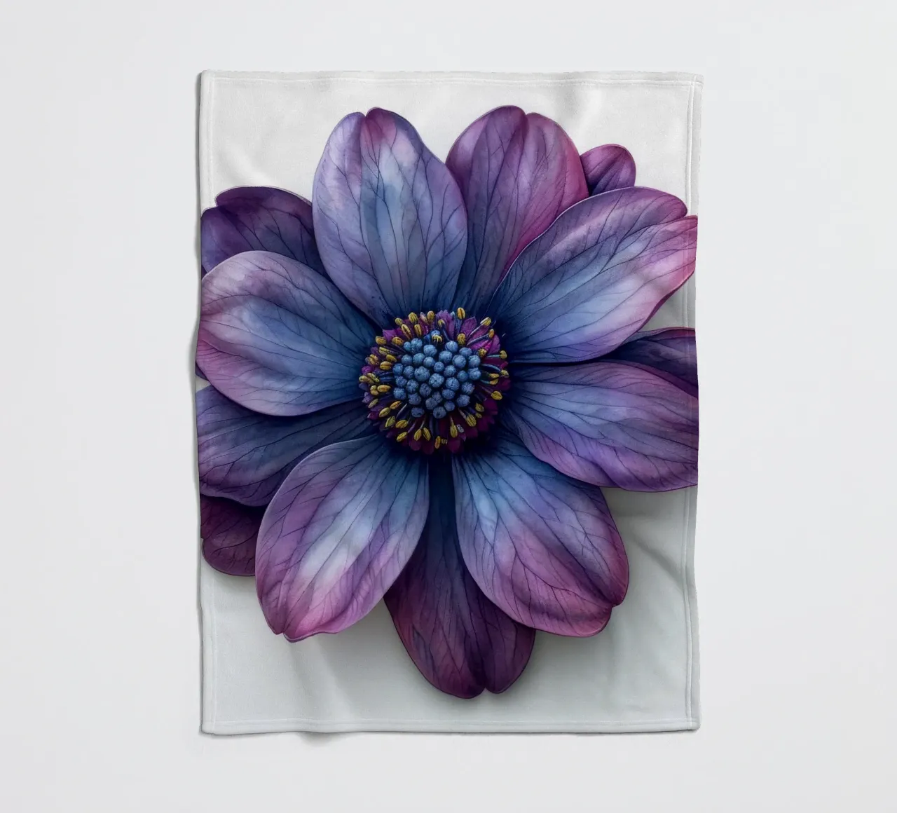 Cineraria Flower 3 fleece blanket by Bold Blooms