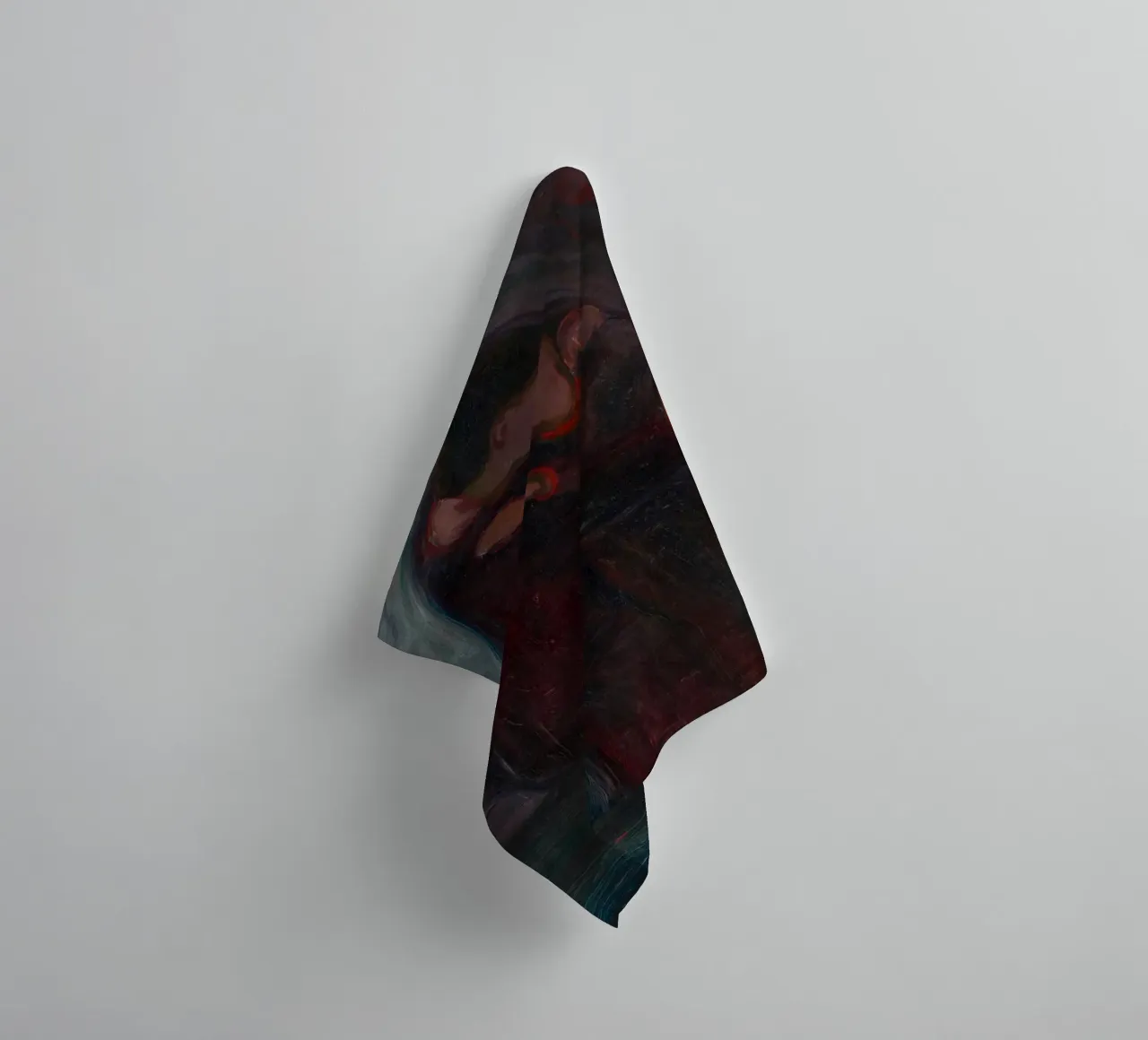 Edvard Munch - The Kiss towel by Timeless Artworks