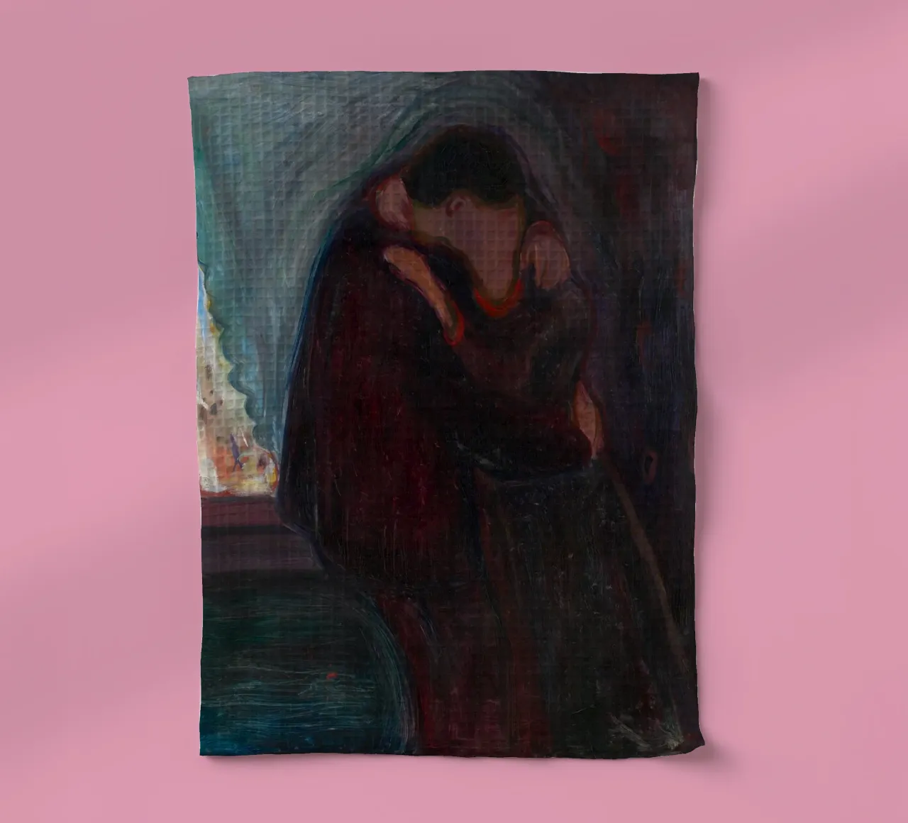 Edvard Munch - Il bacio canovaccio da cucina da Timeless Artworks