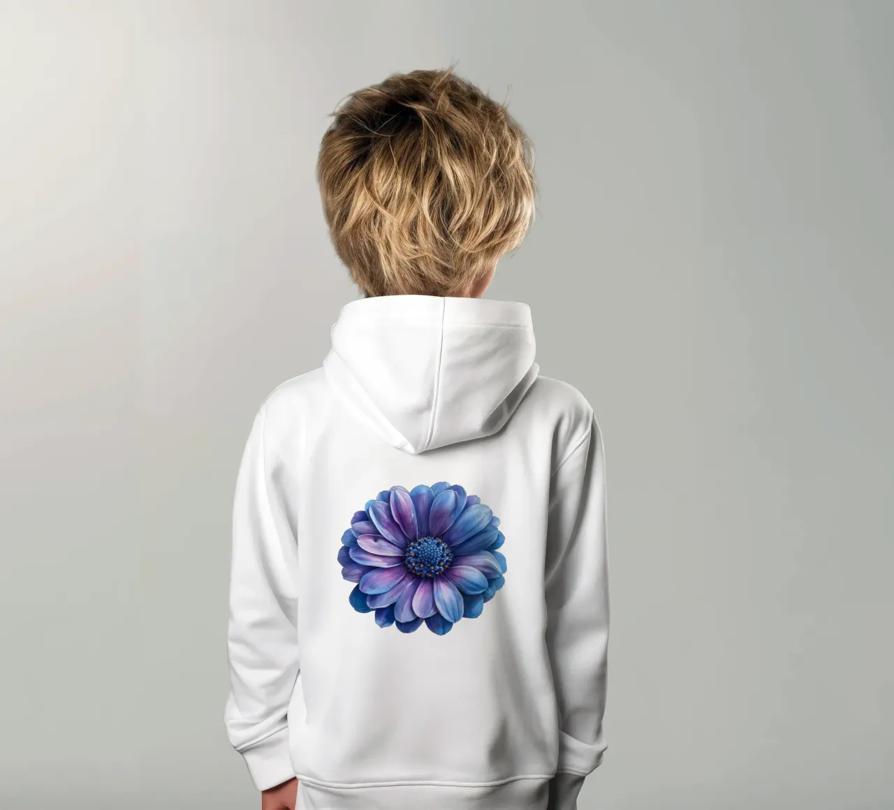 Cineraria Flower 1 kids hoodie by Bold Blooms