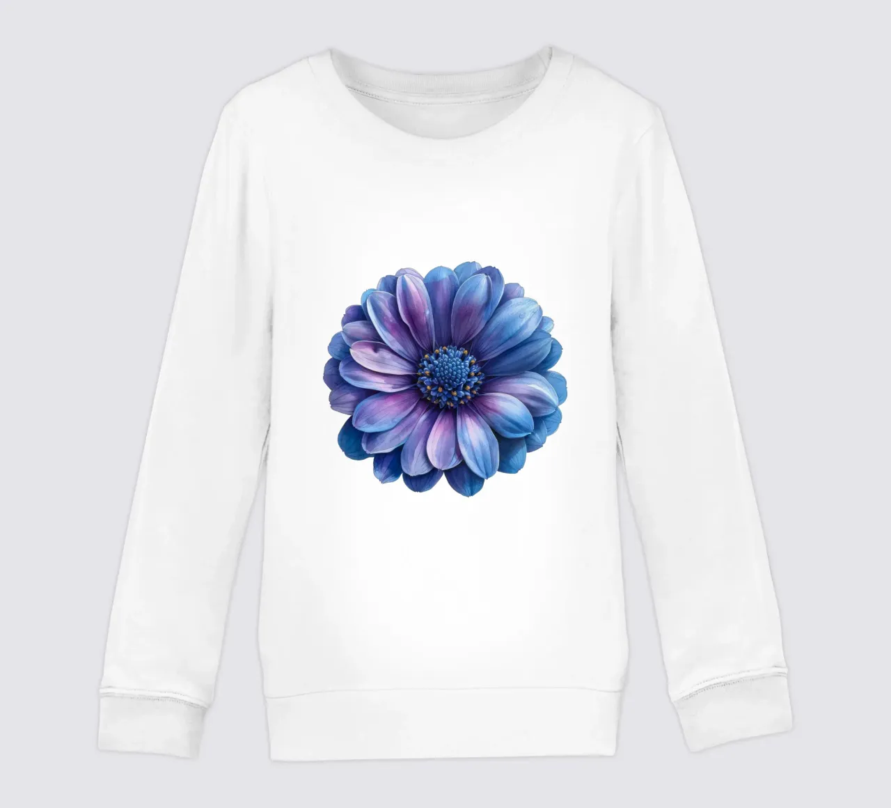 Cineraria Flower 1 kids sweatshirt by Bold Blooms