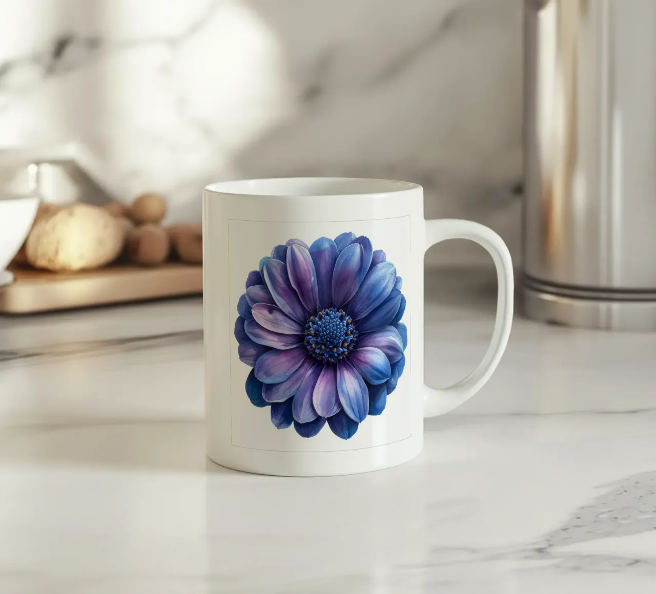 Cineraria Flower 1 ceramic mug by Bold Blooms