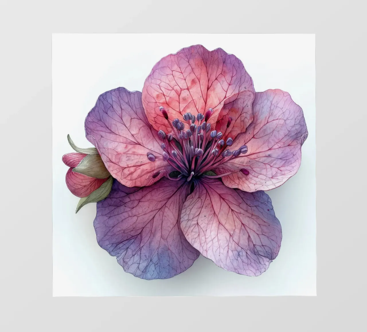 Clarkia Fiore 2 telo in pvc da Bold Blooms