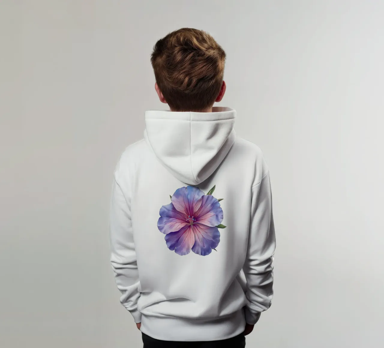 Clarkia Flower 3 kids hoodie by Bold Blooms