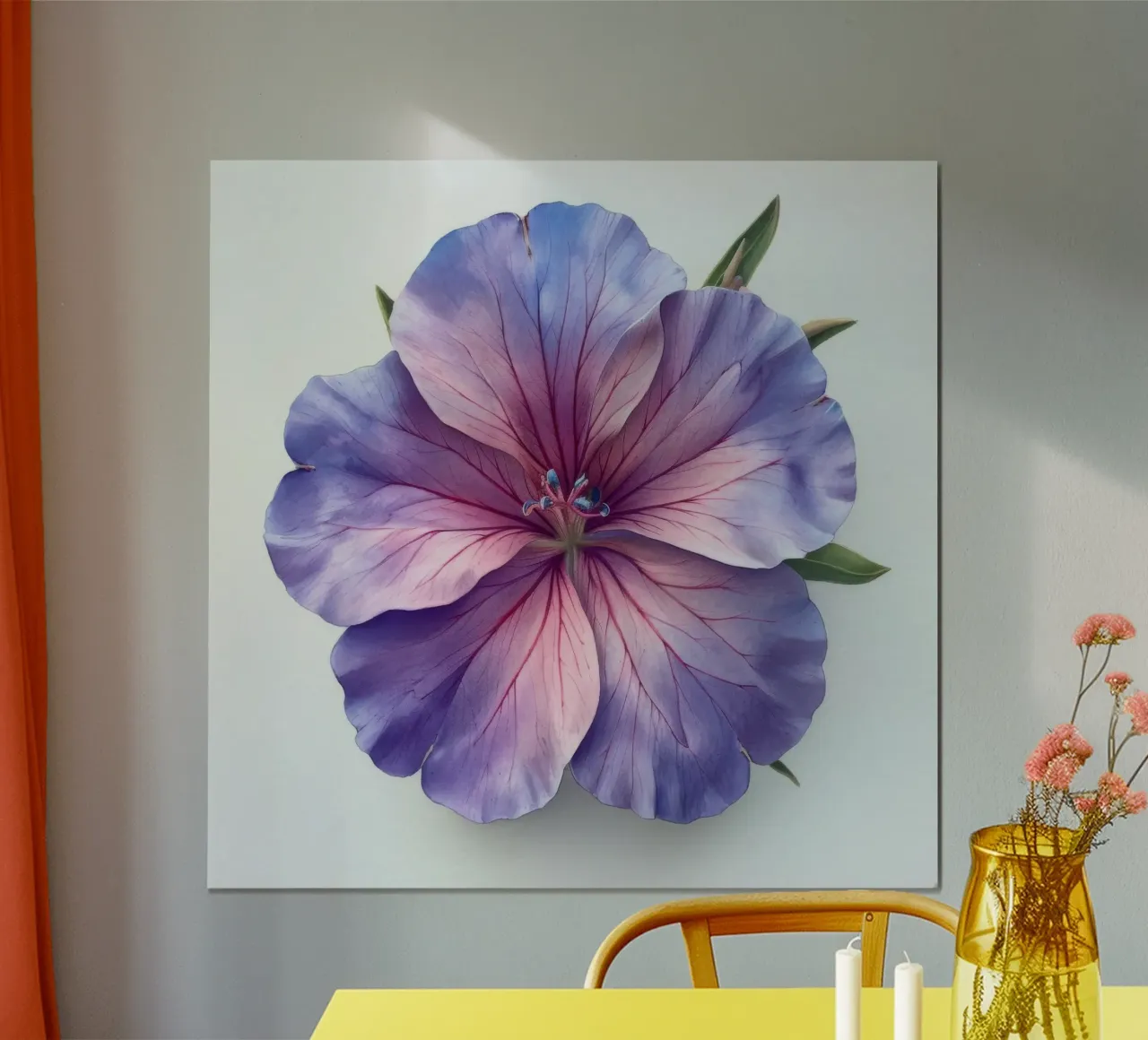 Clarkia Fiore 3 poster con telaio in legno da Bold Blooms