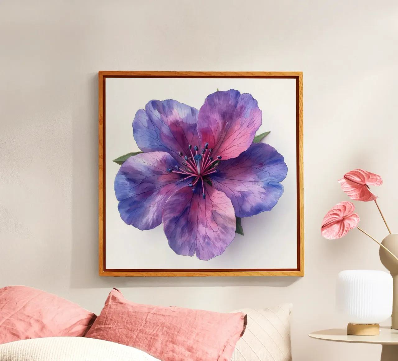 Clarkia bloem 4 acryl van Bold Blooms