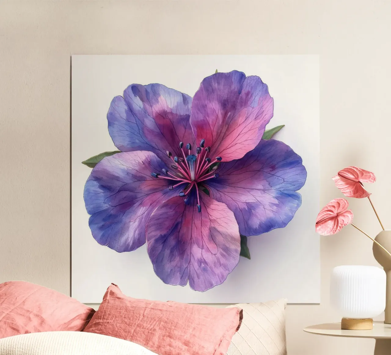 Clarkia Flower 4 poster by Bold Blooms