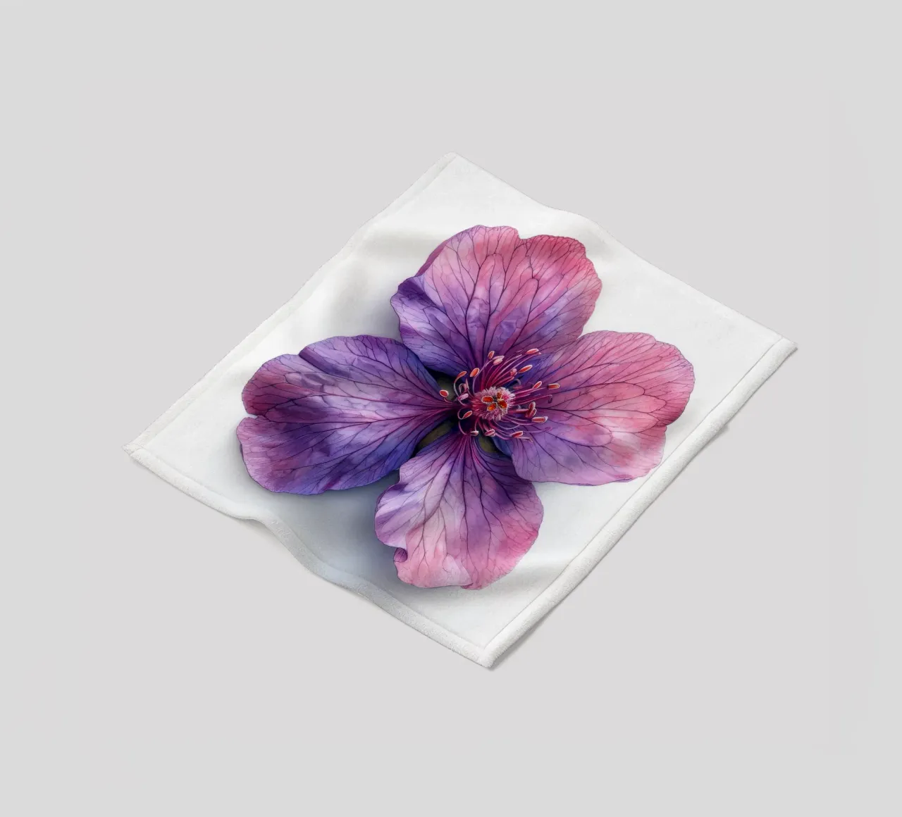 Clarkia Flower 1 fleece blanket by Bold Blooms