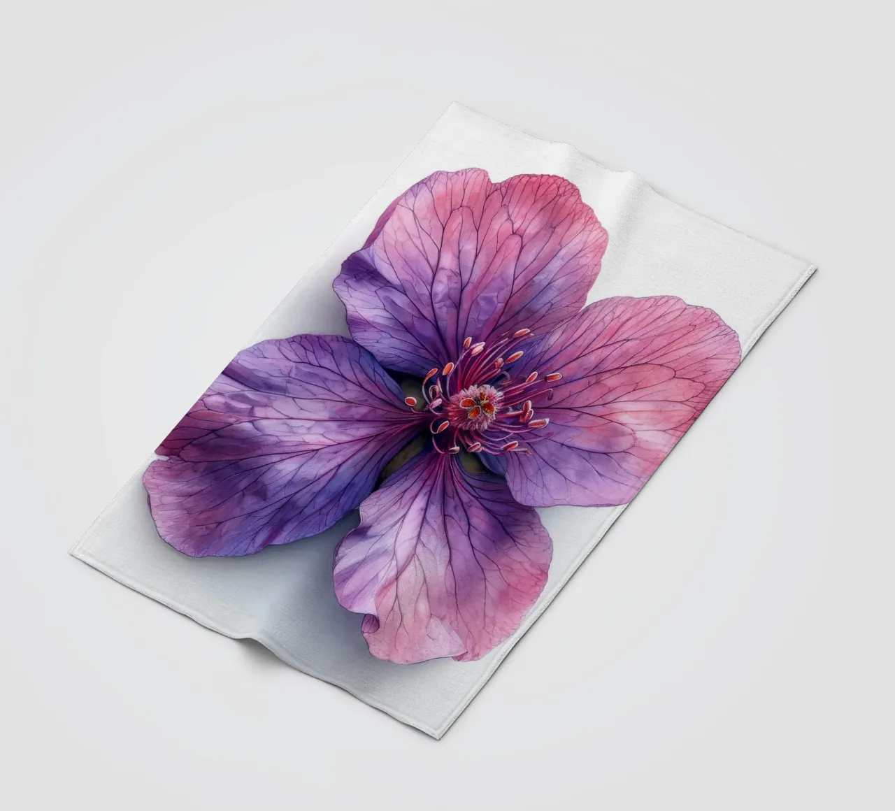 Clarkia Flower 1 fleece blanket by Bold Blooms