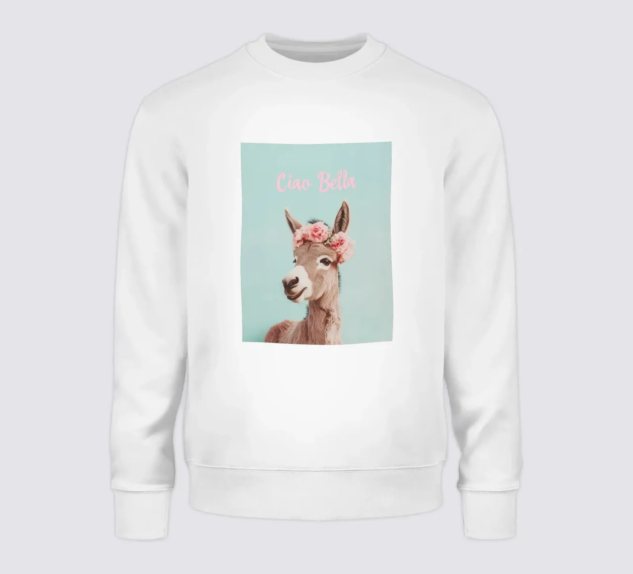 "Ciao Bella", un simpatico asino felpa da Carinaprint