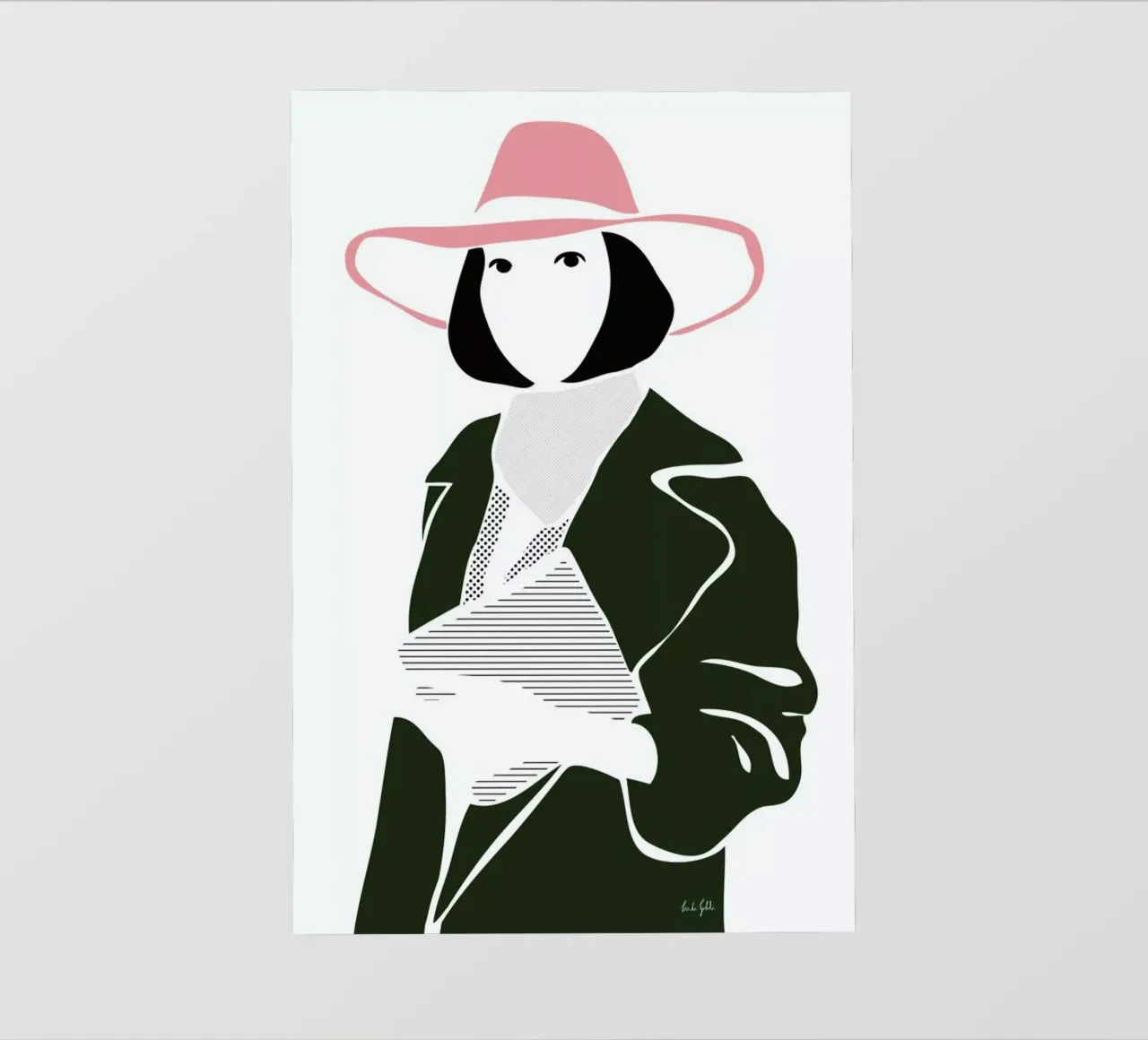 Girl in a Hat pellicola backlit da Linda Gobeta
