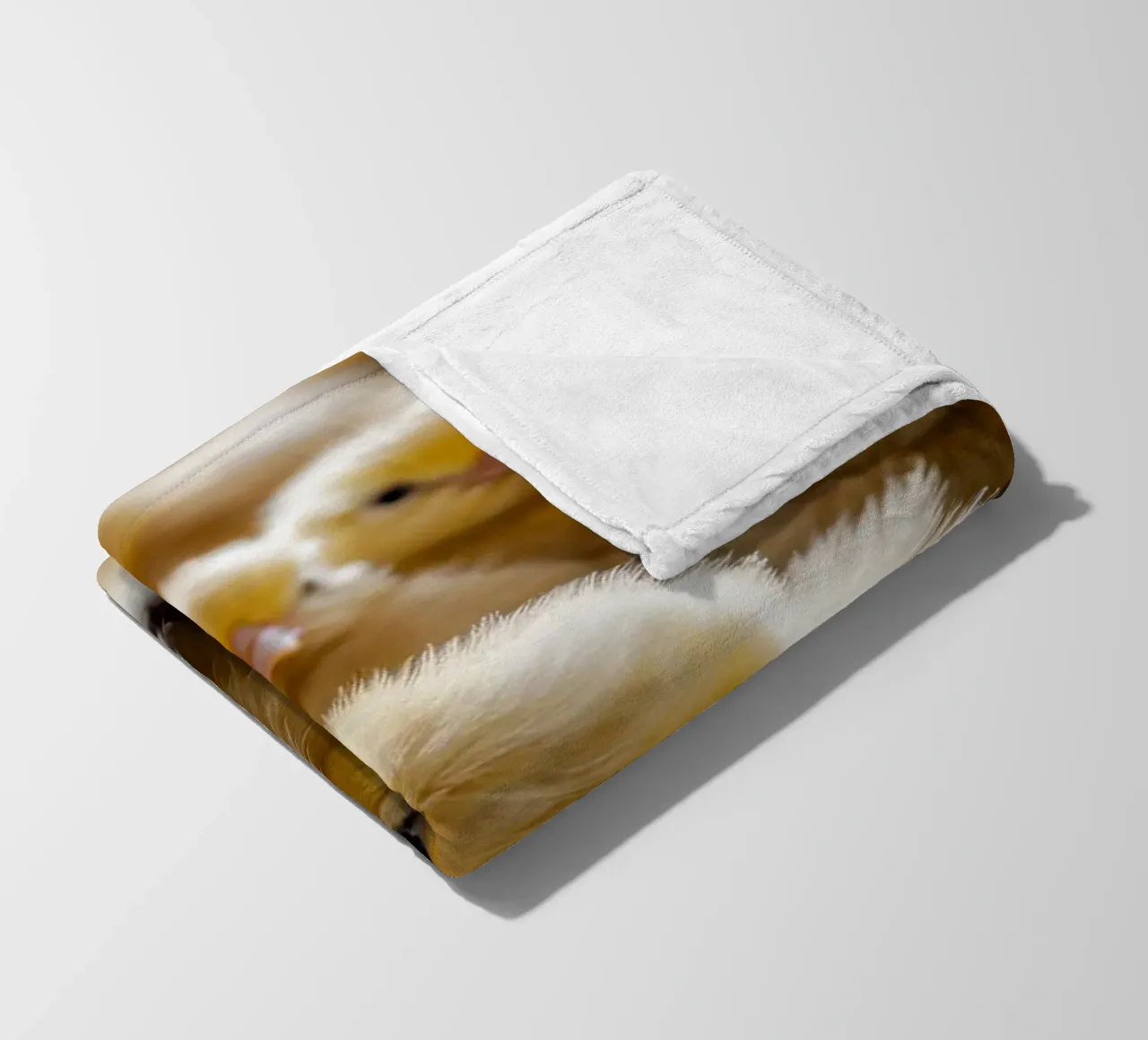 Pulcini gialli raccolti in gran numero all'interno di una calda fattoria coperta in pile da DesignDoodle
