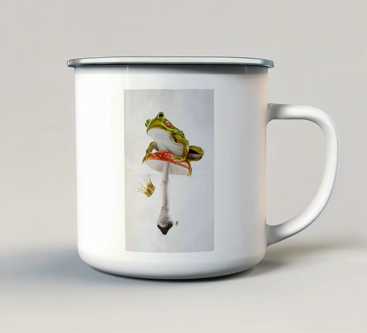 Kiss (Wordless) tazza in smalto da Rob Art | Illustration
