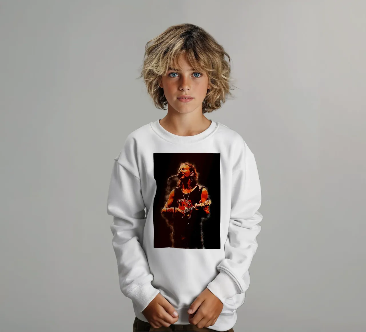 Eddie Vedder Esibirsi felpa bambino da neonartroom