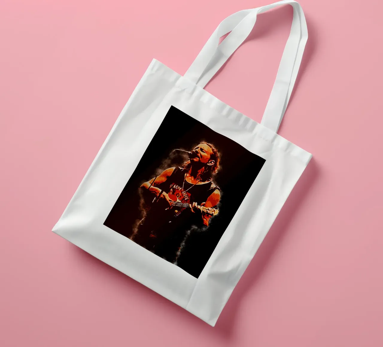 Eddie Vedder Esibirsi borsa in juta da neonartroom