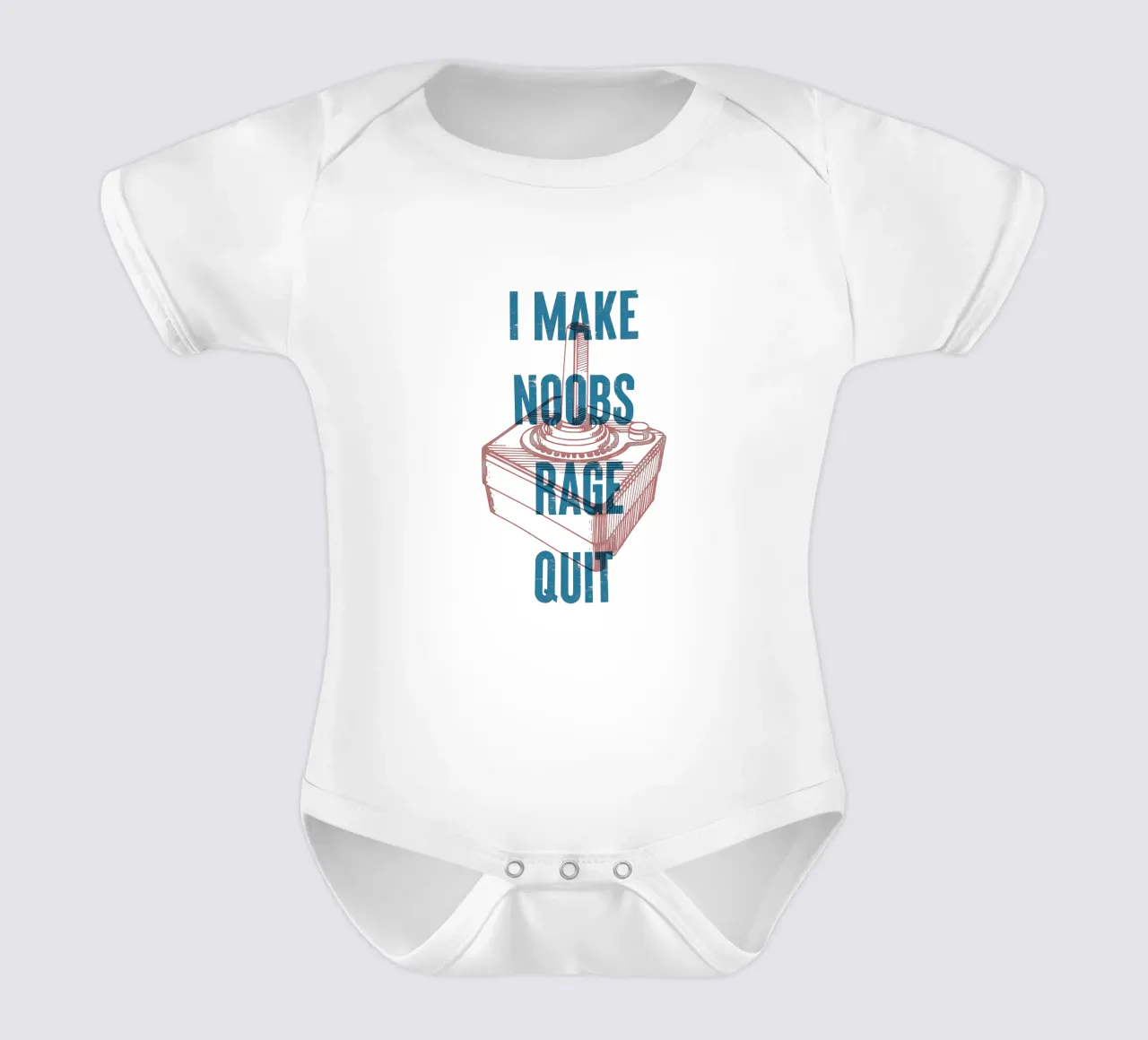 Faccio smettere i noob di infuriarsi body neonato maniche corte da Vintagrafica