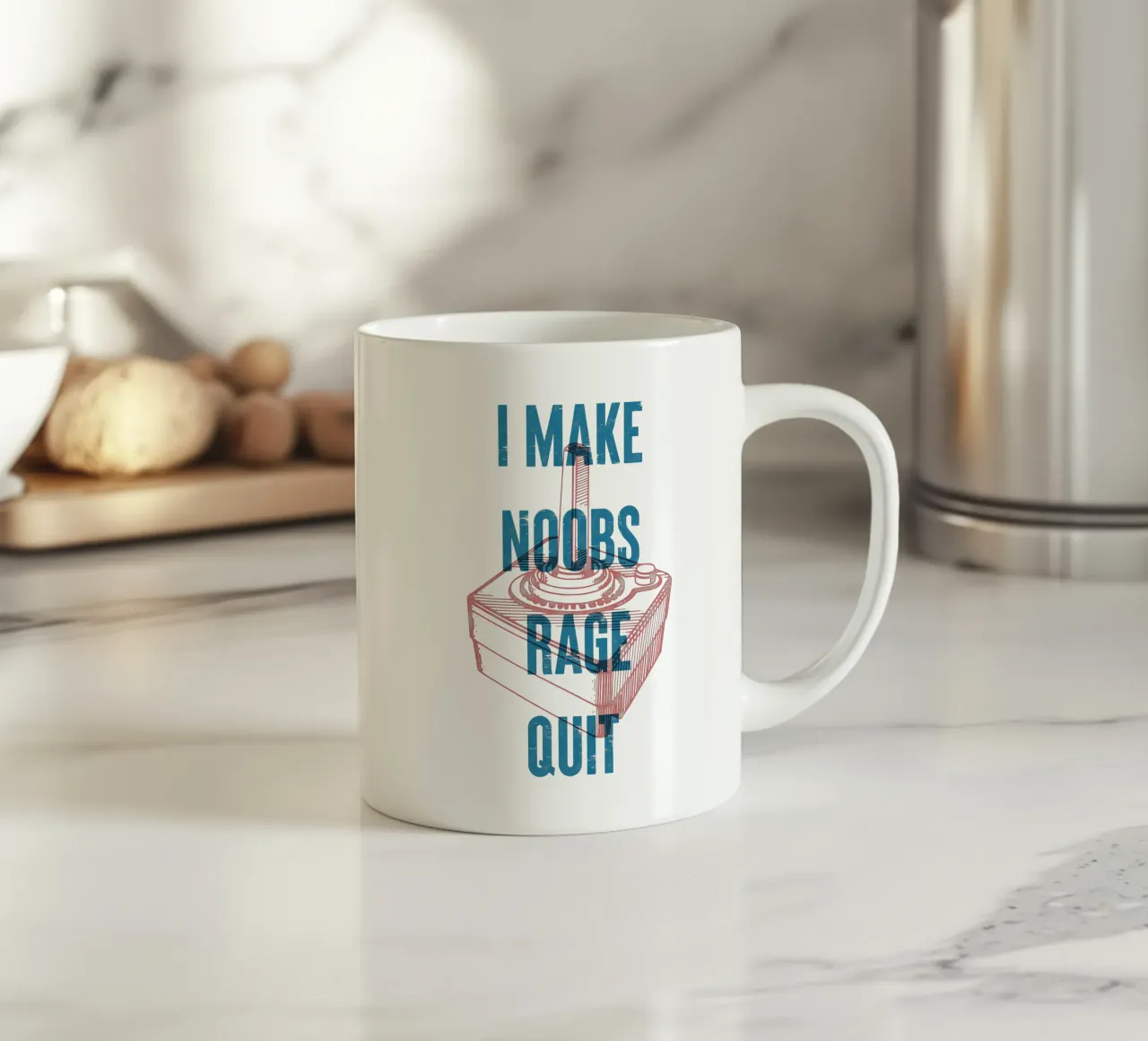 Faccio smettere i noob di infuriarsi tazza in ceramica da Vintagrafica