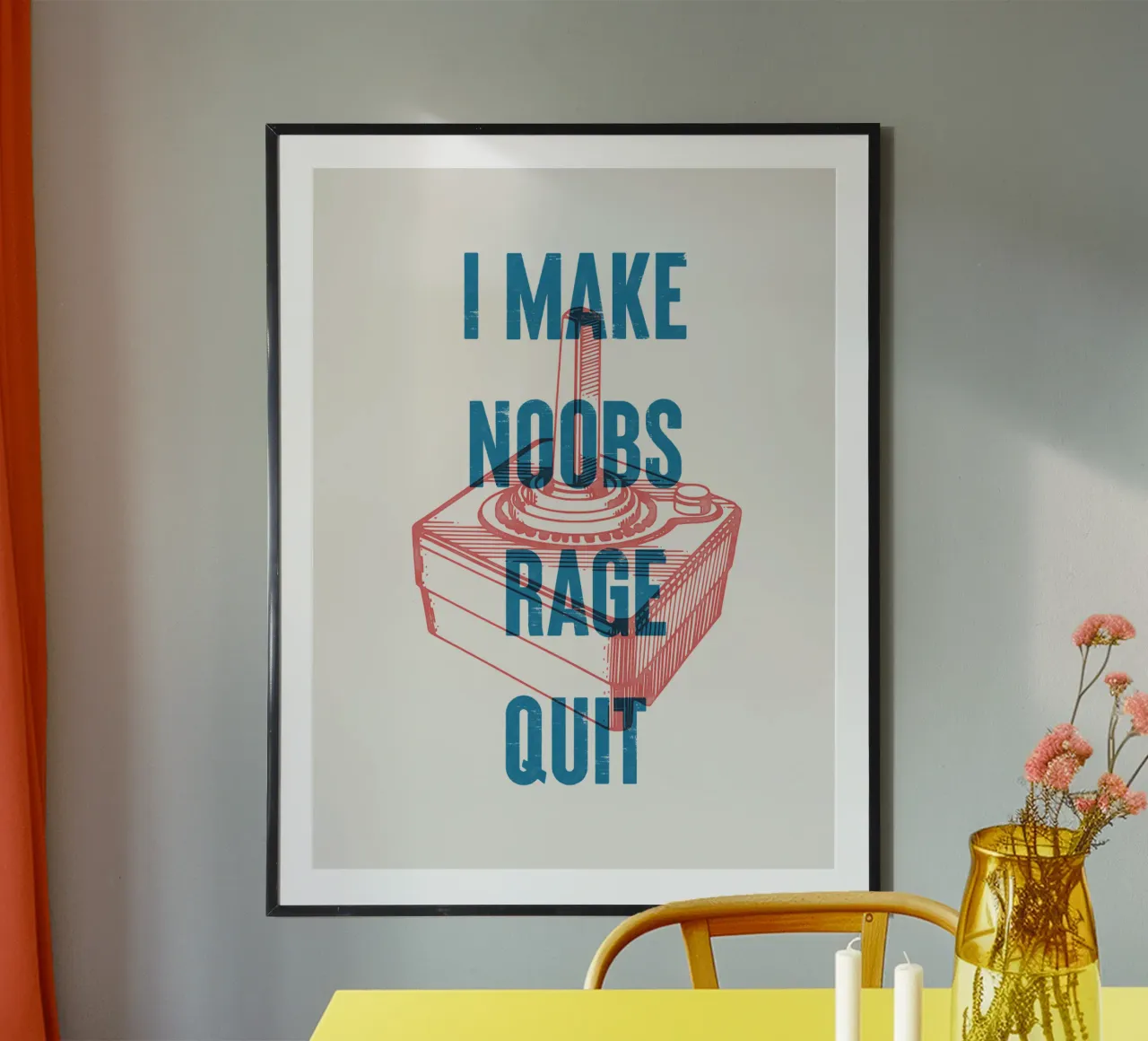 Faccio smettere i noob di infuriarsi poster con telaio in plastica da Vintagrafica